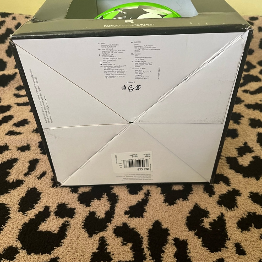 Adidas Green and Black Soccer Ball Size 5 NWT - Picture 5 of 5